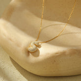 The Stainless Steel Bubble Letter Initial Pendant Chunky