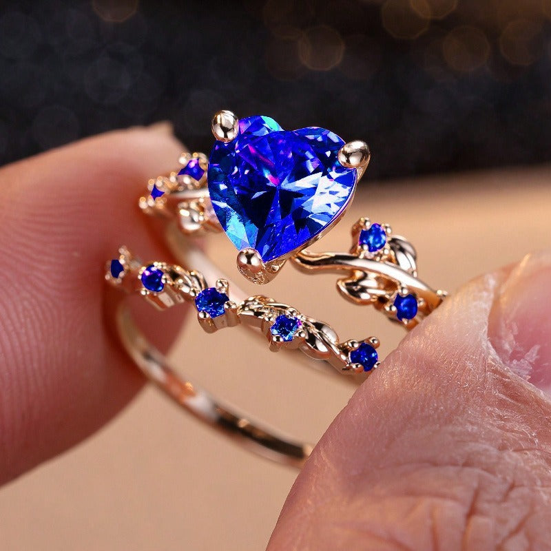 2-Piece New Inlaid Zircon Diamond