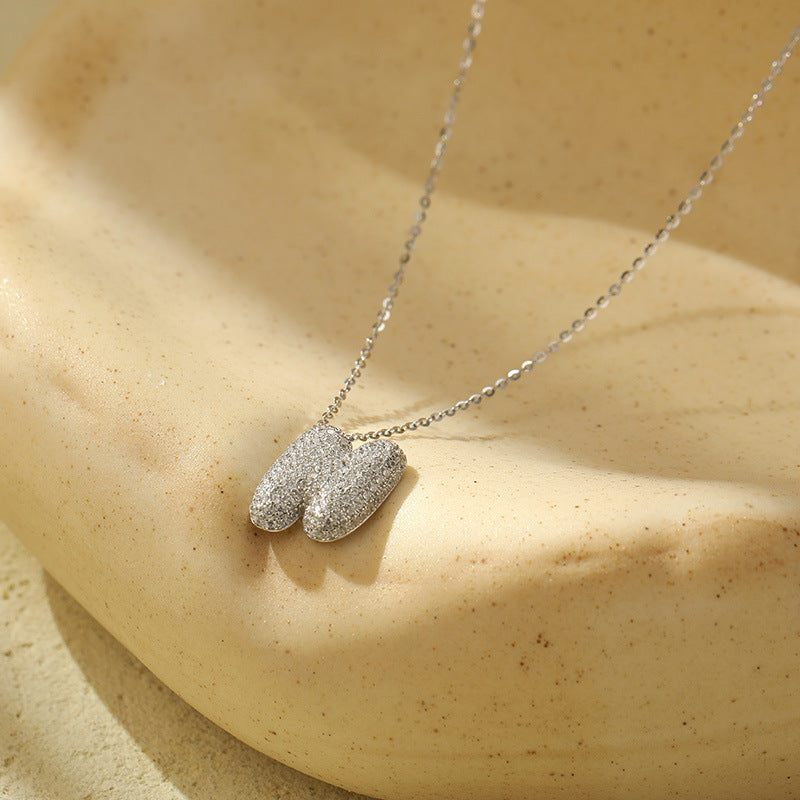 The Stainless Steel Bubble Letter Initial Pendant Chunky