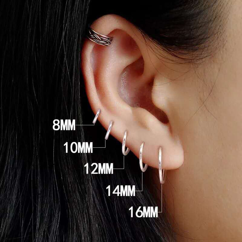 925 Sterling Silver Hoop Earrings