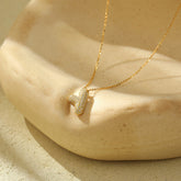 The Stainless Steel Bubble Letter Initial Pendant Chunky