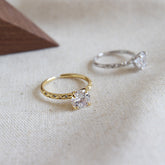 925 Silver AAAA Zircon Rings Minimalist Big Zircon Party Rings 
