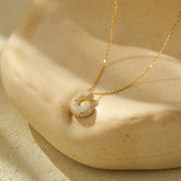 The Stainless Steel Bubble Letter Initial Pendant Chunky