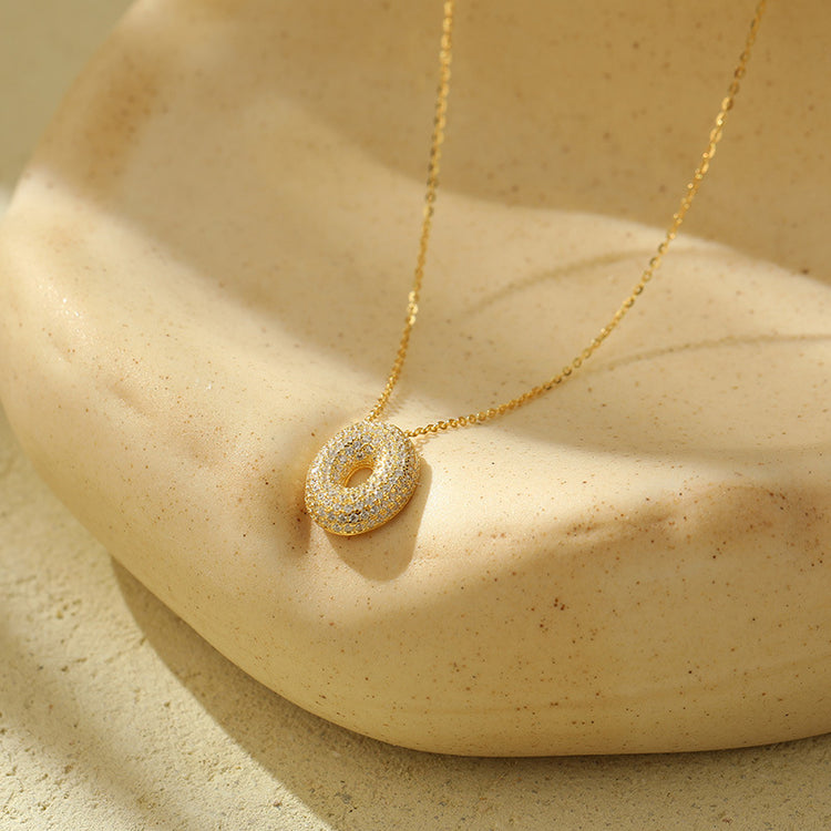 The Stainless Steel Bubble Letter Initial Pendant Chunky