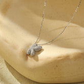The Stainless Steel Bubble Letter Initial Pendant Chunky