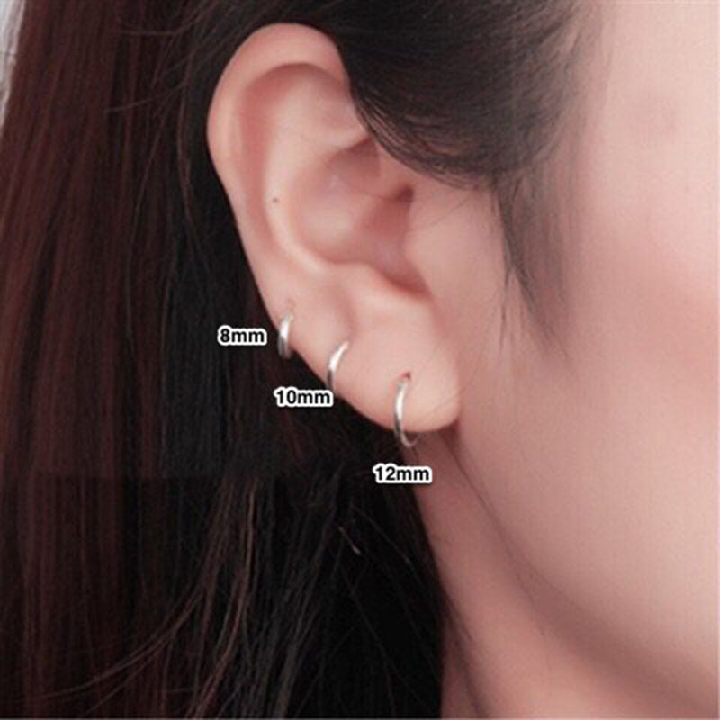 925 Sterling Silver Hoop Earrings