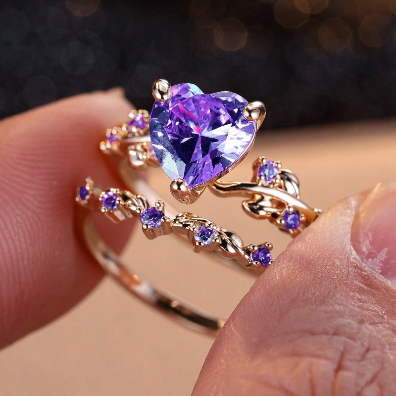 2-Piece New Inlaid Zircon Diamond