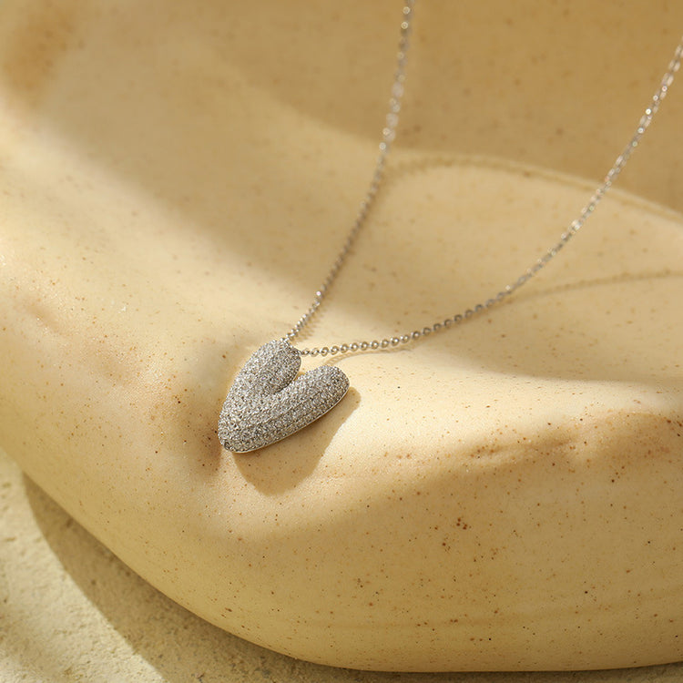 The Stainless Steel Bubble Letter Initial Pendant Chunky