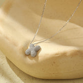 The Stainless Steel Bubble Letter Initial Pendant Chunky