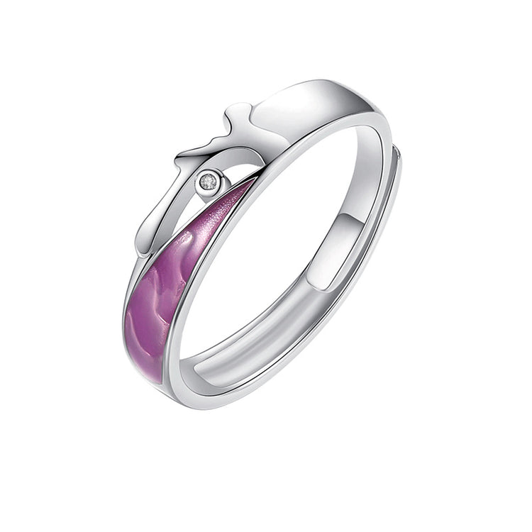 Student Minimalist Couple Rings Adjustable Creative Ring