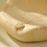 The Stainless Steel Bubble Letter Initial Pendant Chunky