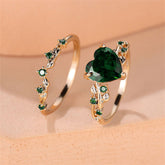 2-Piece New Inlaid Zircon Diamond