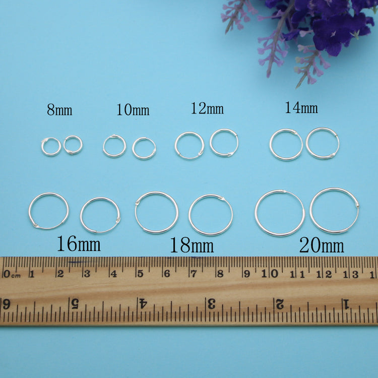 925 Sterling Silver Hoop Earrings