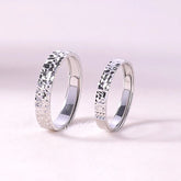 1 Pair 999 Sterling Silver Crushed Ice Hammered 