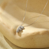 The Stainless Steel Bubble Letter Initial Pendant Chunky