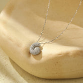 The Stainless Steel Bubble Letter Initial Pendant Chunky