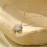 The Stainless Steel Bubble Letter Initial Pendant Chunky