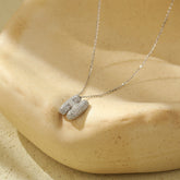 The Stainless Steel Bubble Letter Initial Pendant Chunky
