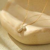 The Stainless Steel Bubble Letter Initial Pendant Chunky