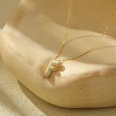 The Stainless Steel Bubble Letter Initial Pendant Chunky