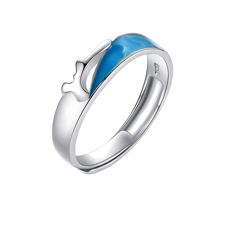 Student Minimalist Couple Rings Adjustable Creative Ring