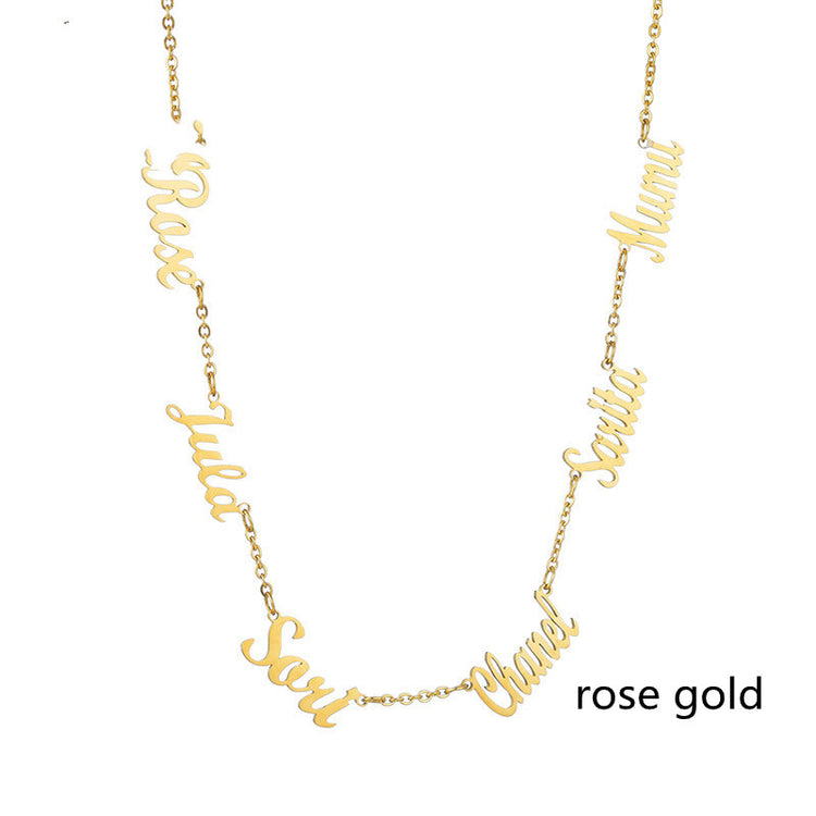 Name Custom Necklace Customize Multiple Name Necklaces