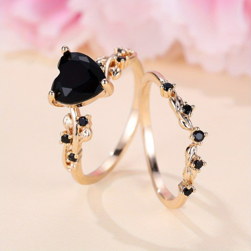 2-Piece New Inlaid Zircon Diamond