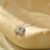 The Stainless Steel Bubble Letter Initial Pendant Chunky