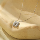 The Stainless Steel Bubble Letter Initial Pendant Chunky