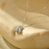 The Stainless Steel Bubble Letter Initial Pendant Chunky