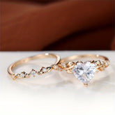 2-Piece New Inlaid Zircon Diamond