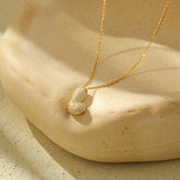 The Stainless Steel Bubble Letter Initial Pendant Chunky