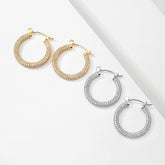 Earrings Femininity Full Of Zircon Hoop Earrings